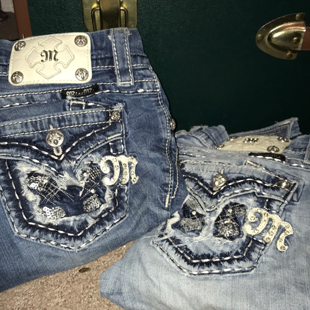 2 boot cut miss me jeans